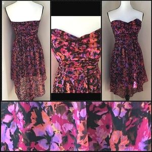 Charlotte Russe strapless floral dress M 6/7